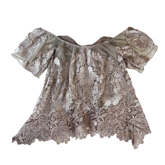 Sky Lace Off the Shoulder Top - Picture 3 of 3